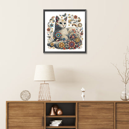 Exquisite Cat - Special Shaped Drill Diamond Painting 30*30CM