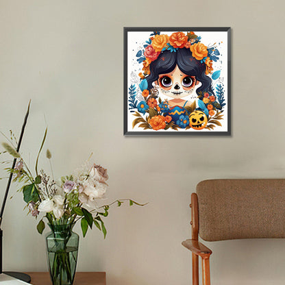 Skull Doll - Full Round Drill Diamond Painting 30*30CM