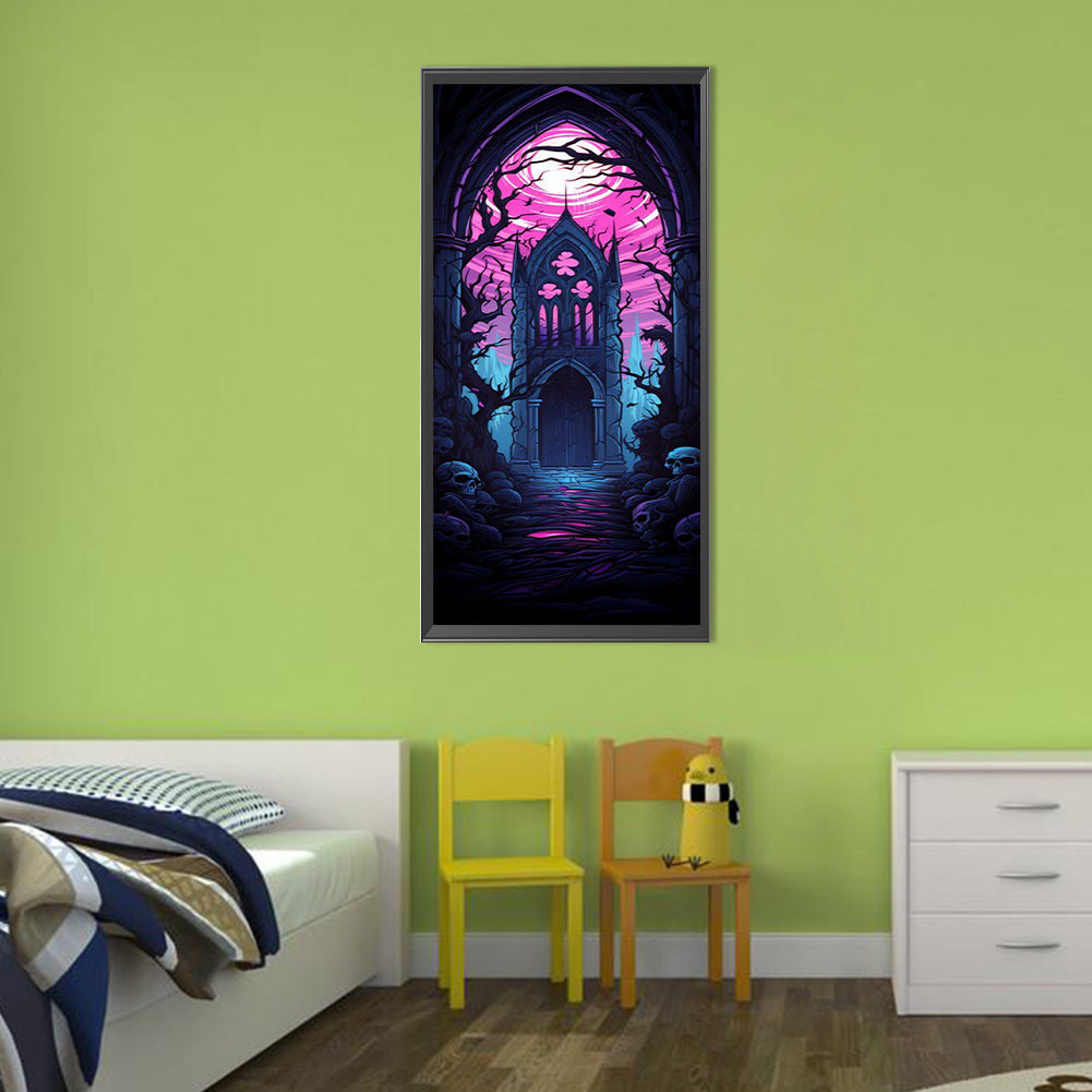Halloween Castle - Full Round Drill Diamond Painting 30*70CM