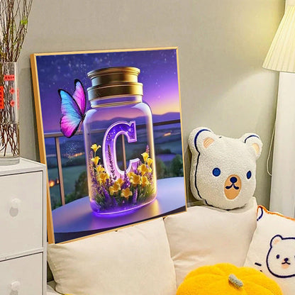 Letter-C In Cup - Full Round Drill Diamond Painting 40*40CM