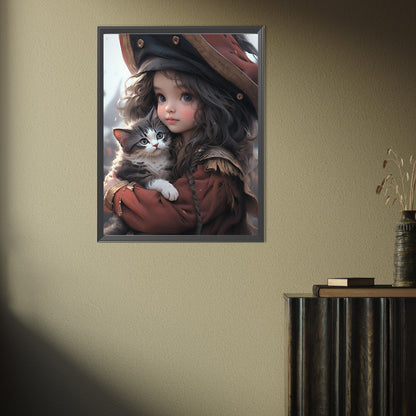 Cat Girl - Full Square Drill Diamond Painting 30*40CM