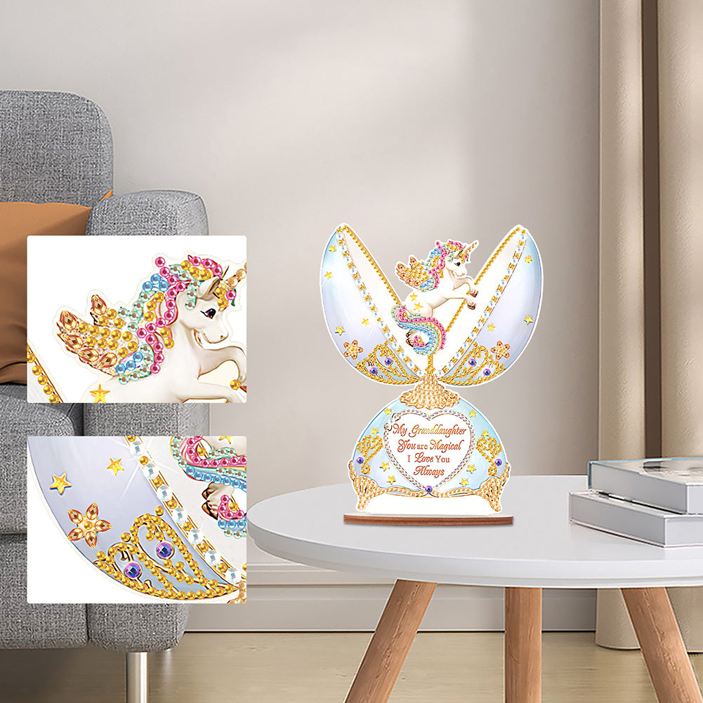 Special Shaped Broken Egg Horse Diamond Painting Desktop Decoration for Office