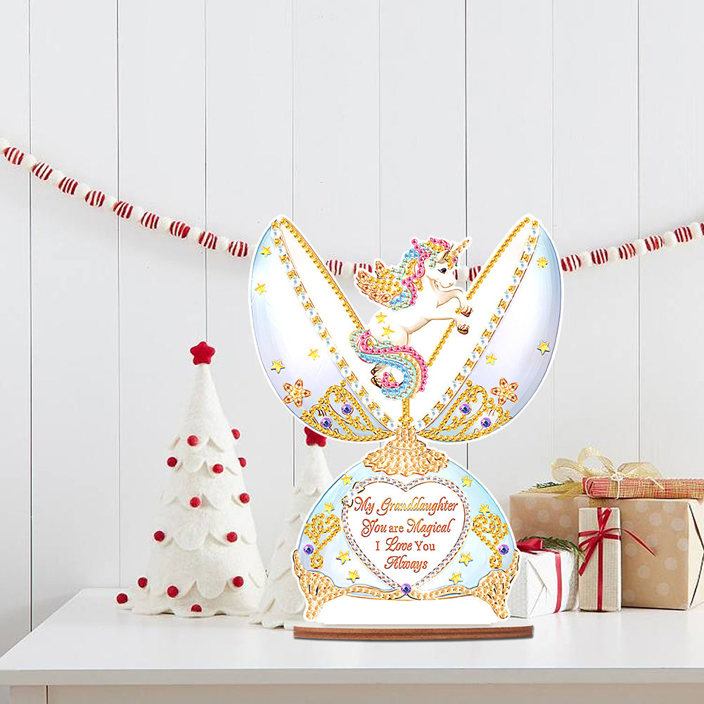 Special Shaped Broken Egg Horse Diamond Painting Desktop Decoration for Office