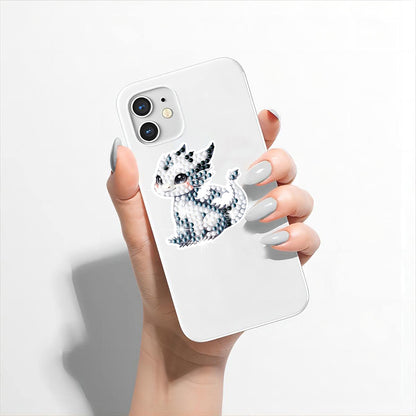 12Pcs Dragon Diamond Painting Sticker Cartoon Dragon Gem Sticker for DIY Arts