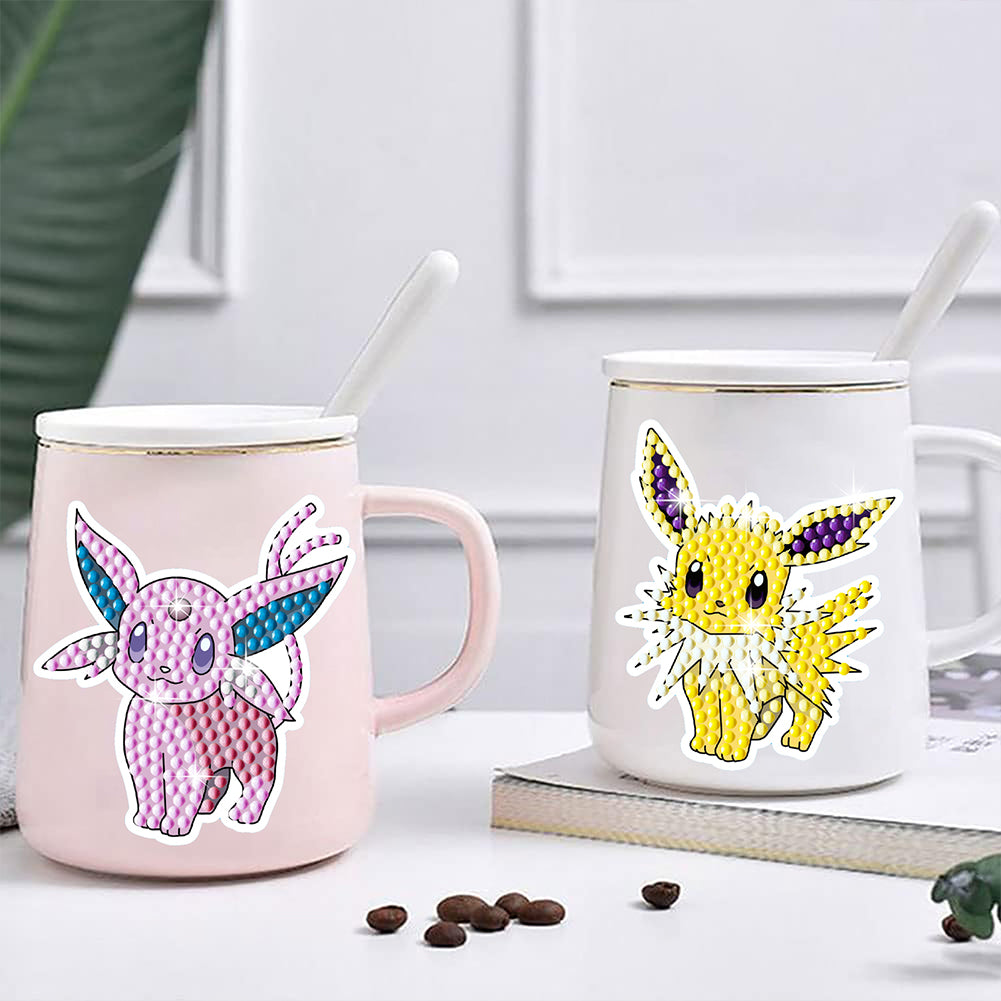 9Pcs Pikachu Diamond Painting Sticker Diamonds Mosaic Stickers for Boys Girls