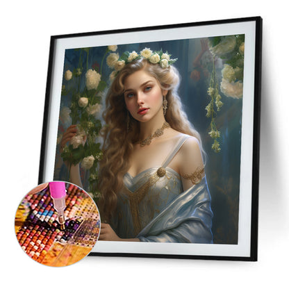 Flower Princess - Full AB Round Drill Diamond Painting 40*40CM