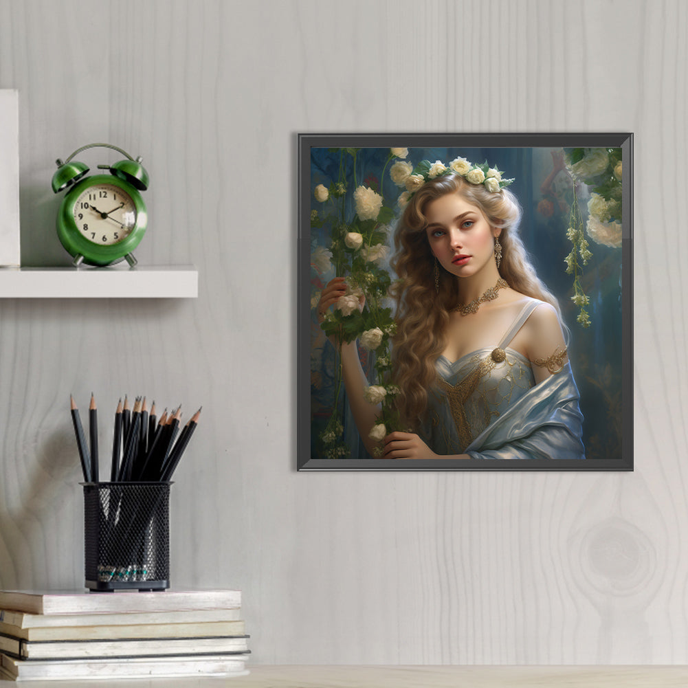 Flower Princess - Full AB Round Drill Diamond Painting 40*40CM