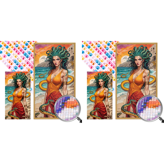Medusa By The Sea - Full AB Round Drill Diamond Painting 40*75CM