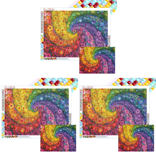 Flower Swirl - Full AB Square Drill Diamond Painting 65*45CM