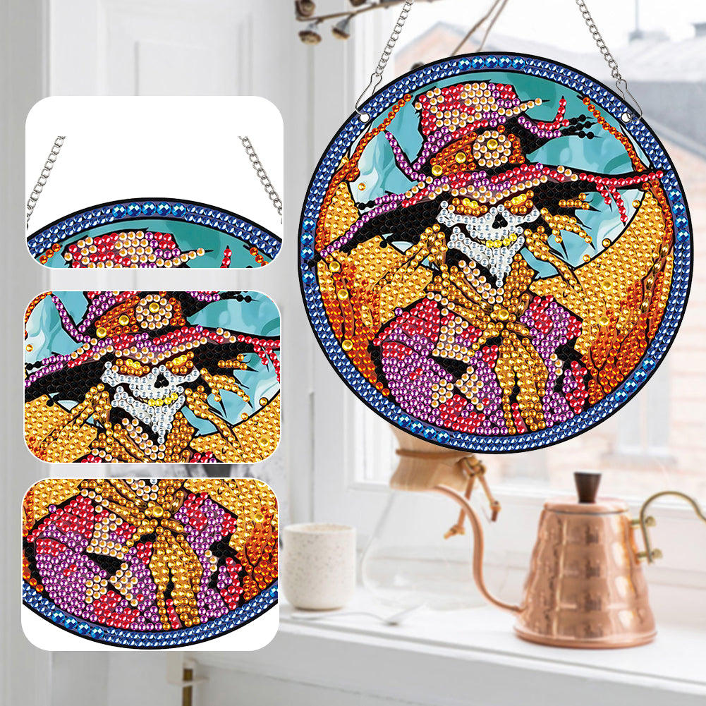 Halloween Skeleton Special Shape Diamond Painting Art Pendants for Wall Decor