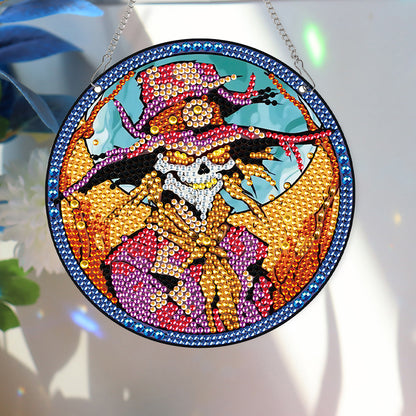 Halloween Skeleton Special Shape Diamond Painting Art Pendants for Wall Decor
