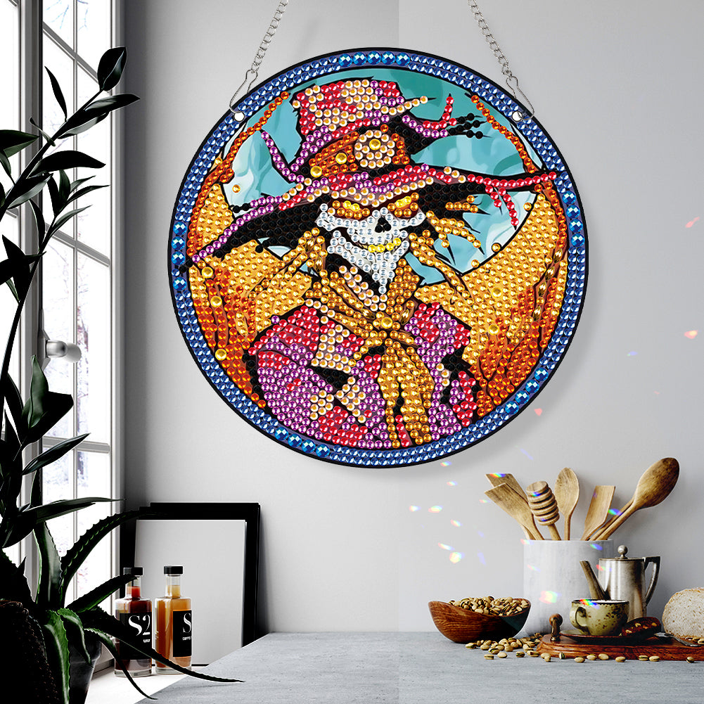 Halloween Skeleton Special Shape Diamond Painting Art Pendants for Wall Decor