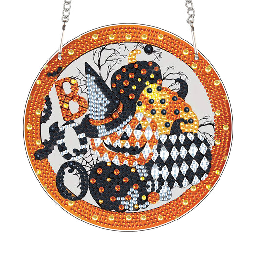 Halloween Pumpkin Special Shape Diamond Painting Art Pendants for Wall Decor