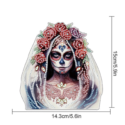 Halloween Skeleton Special Shape Diamond Painting Art Pendants for Wall Decor