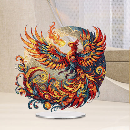 Acrylic Phoenix Diamond Painting Desktop Ornaments Bedroom Table Decor