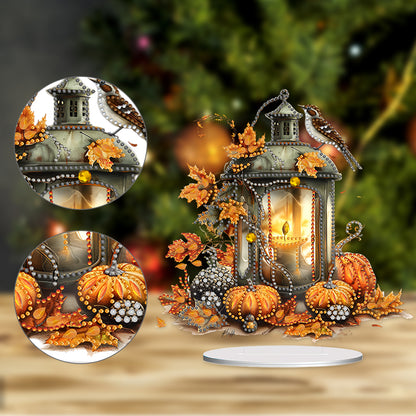 Special Shape Pumpkin Bird Oil Lamp Desktop Diamond Art Kits Bedroom Table Decor