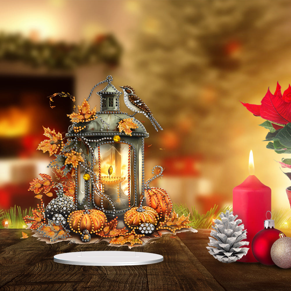 Special Shape Pumpkin Bird Oil Lamp Desktop Diamond Art Kits Bedroom Table Decor