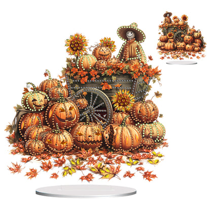 Special Shape Pumpkin Carriage Desktop Diamond Art Kits Bedroom Table Decor