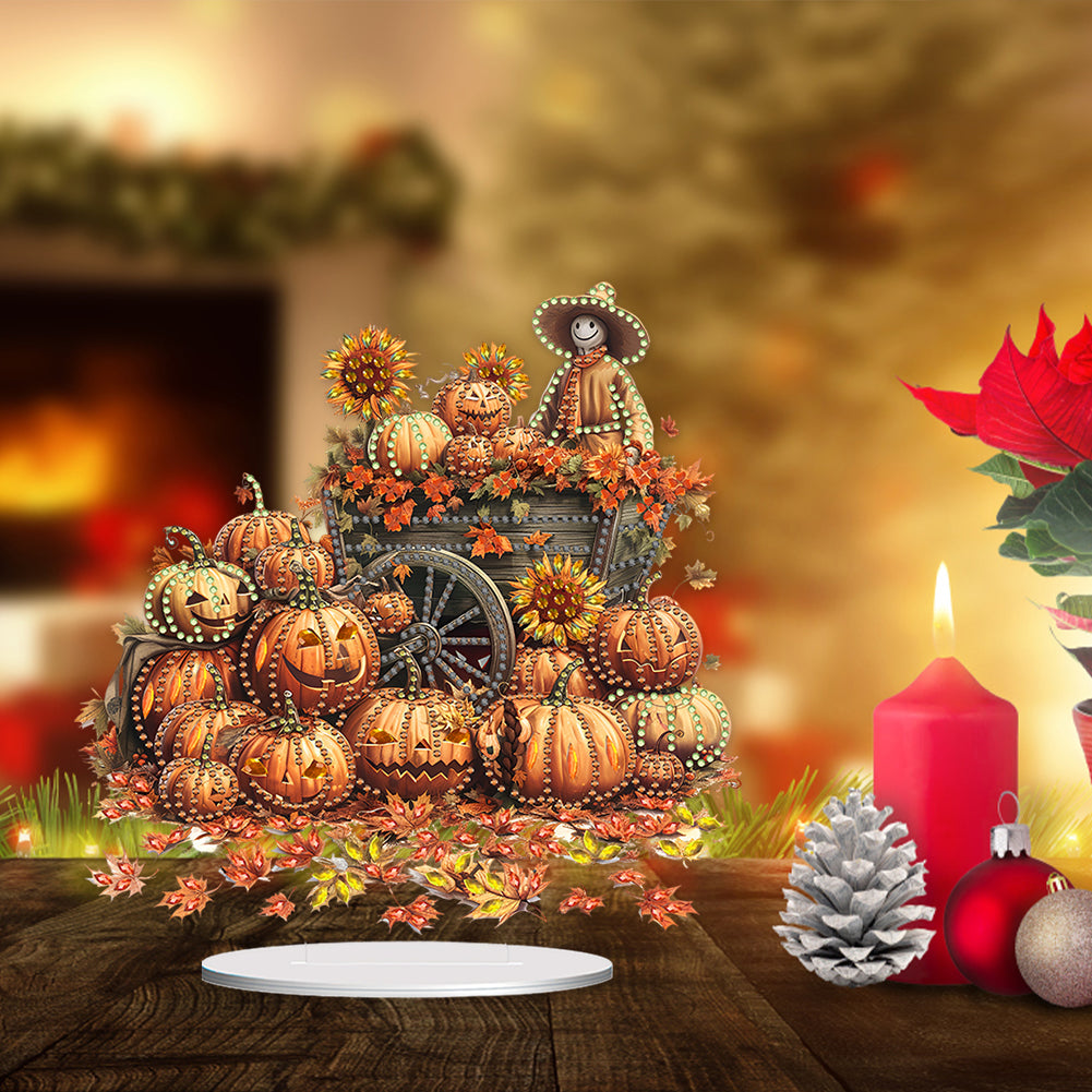 Special Shape Pumpkin Carriage Desktop Diamond Art Kits Bedroom Table Decor