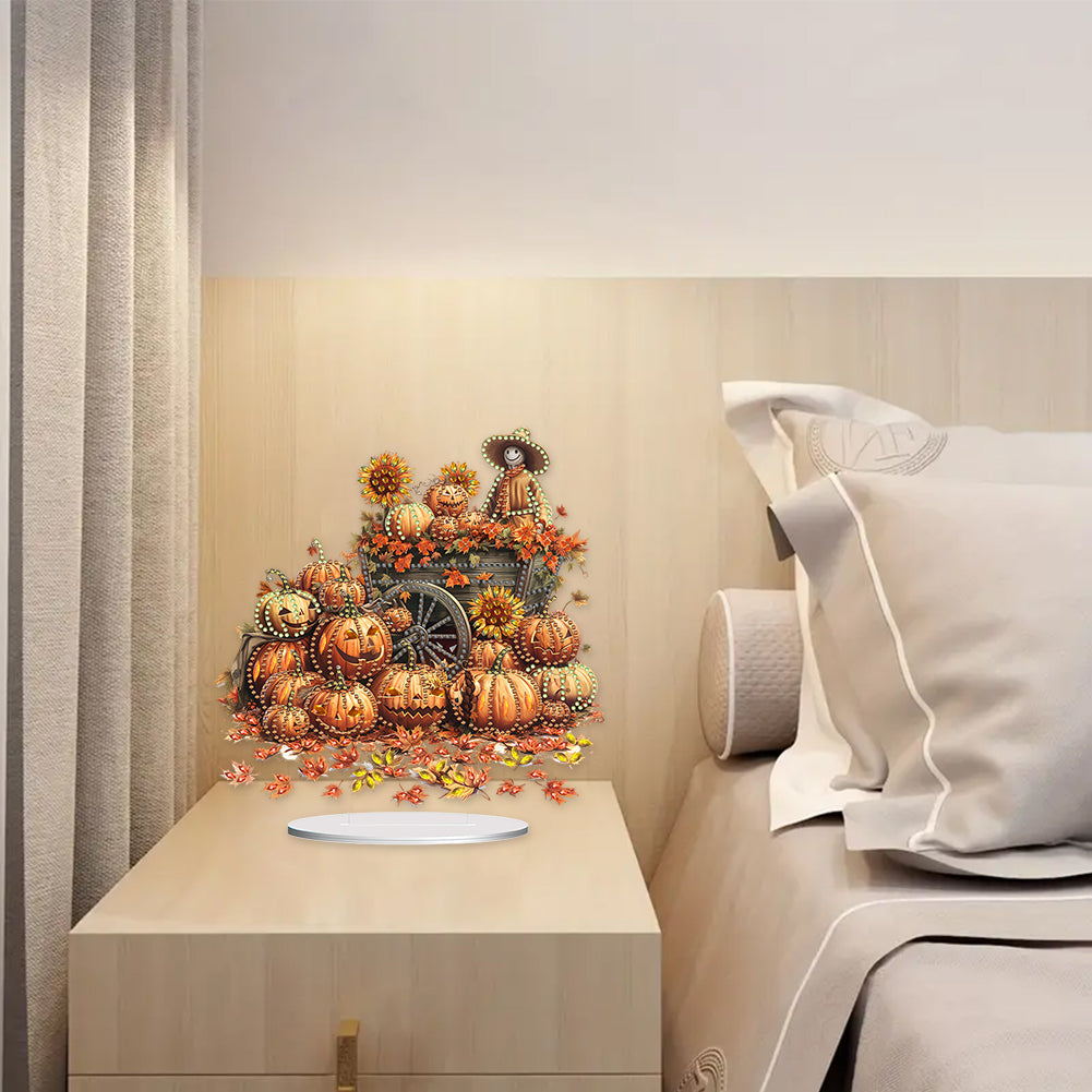 Special Shape Pumpkin Carriage Desktop Diamond Art Kits Bedroom Table Decor