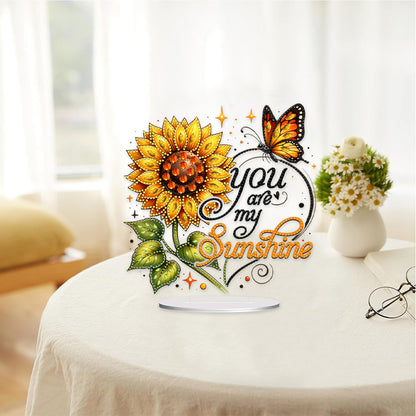 Special Shape Sunflower Moon Diamond Painting Desktop Decorations for Home Decor