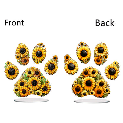 Special Shape Sunflower Paw Diamond Painting Desktop Decorations for Home Decor