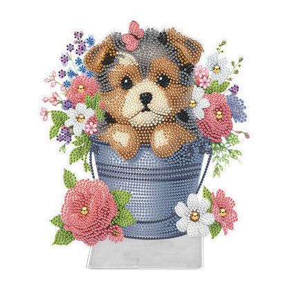 Acrylic Special Shape Puppy 5D DIY Diamond Painting Tabletop Decorations