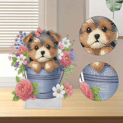 Acrylic Special Shape Puppy 5D DIY Diamond Painting Tabletop Decorations