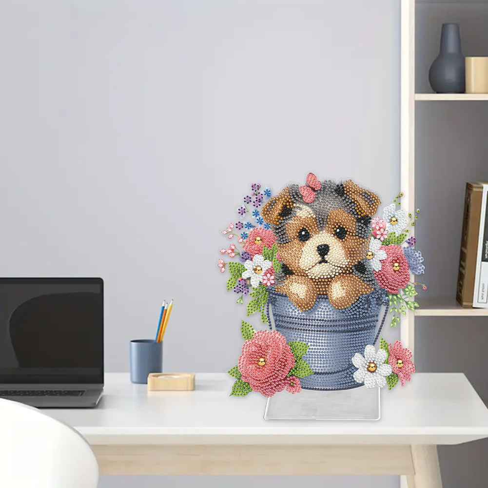 Acrylic Special Shape Puppy 5D DIY Diamond Painting Tabletop Decorations