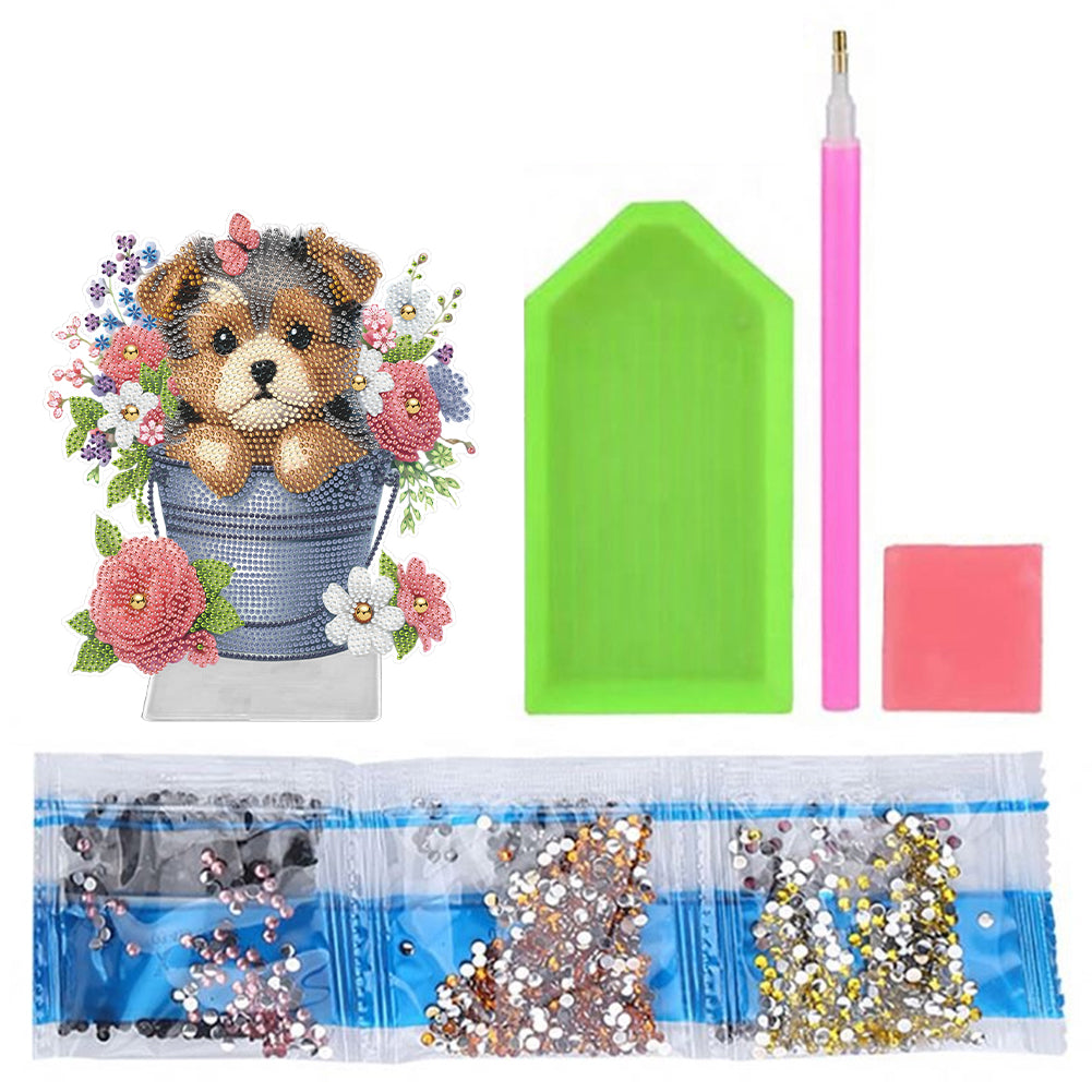 Acrylic Special Shape Puppy 5D DIY Diamond Painting Tabletop Decorations