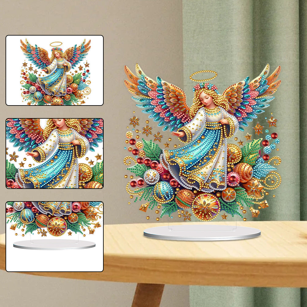 Special Shape Angel Girl Table Top Diamond Painting Ornament Kits for Bedroom