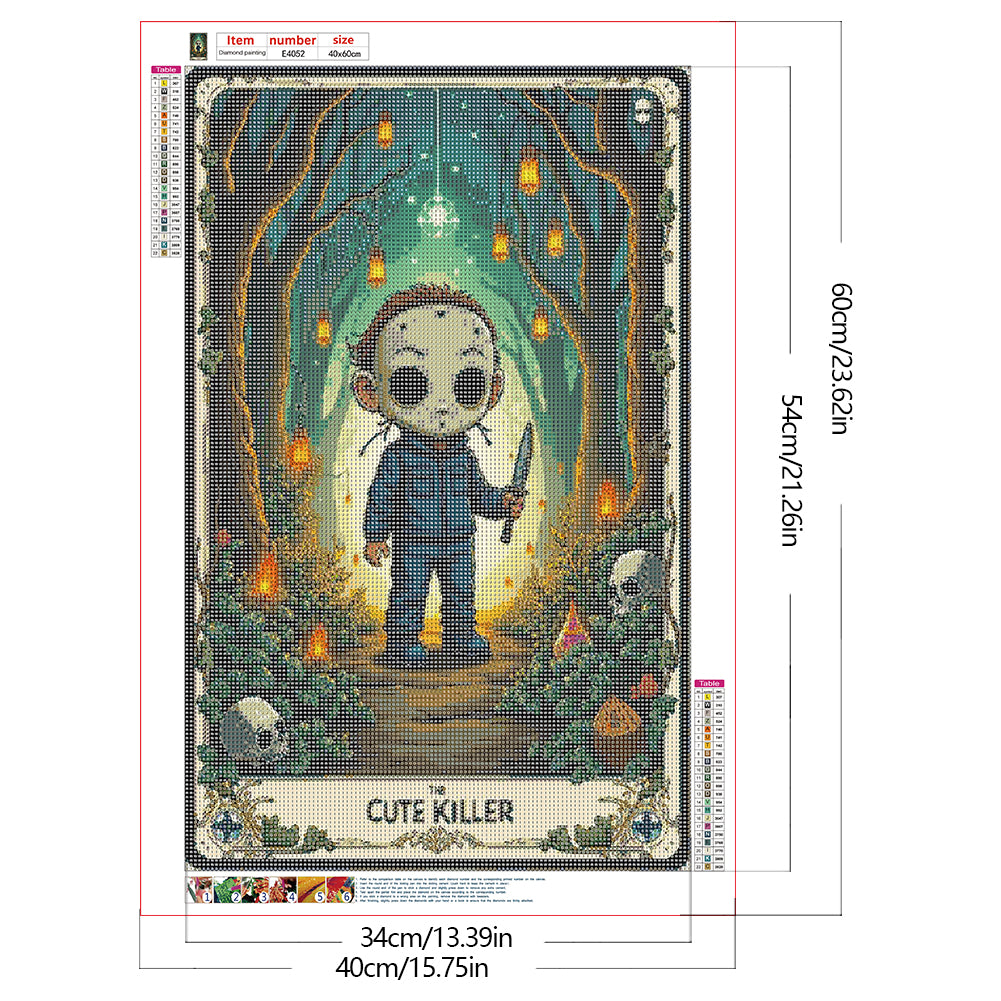Halloween Horror Tarot - Full Round Drill Diamond Painting 40*60CM