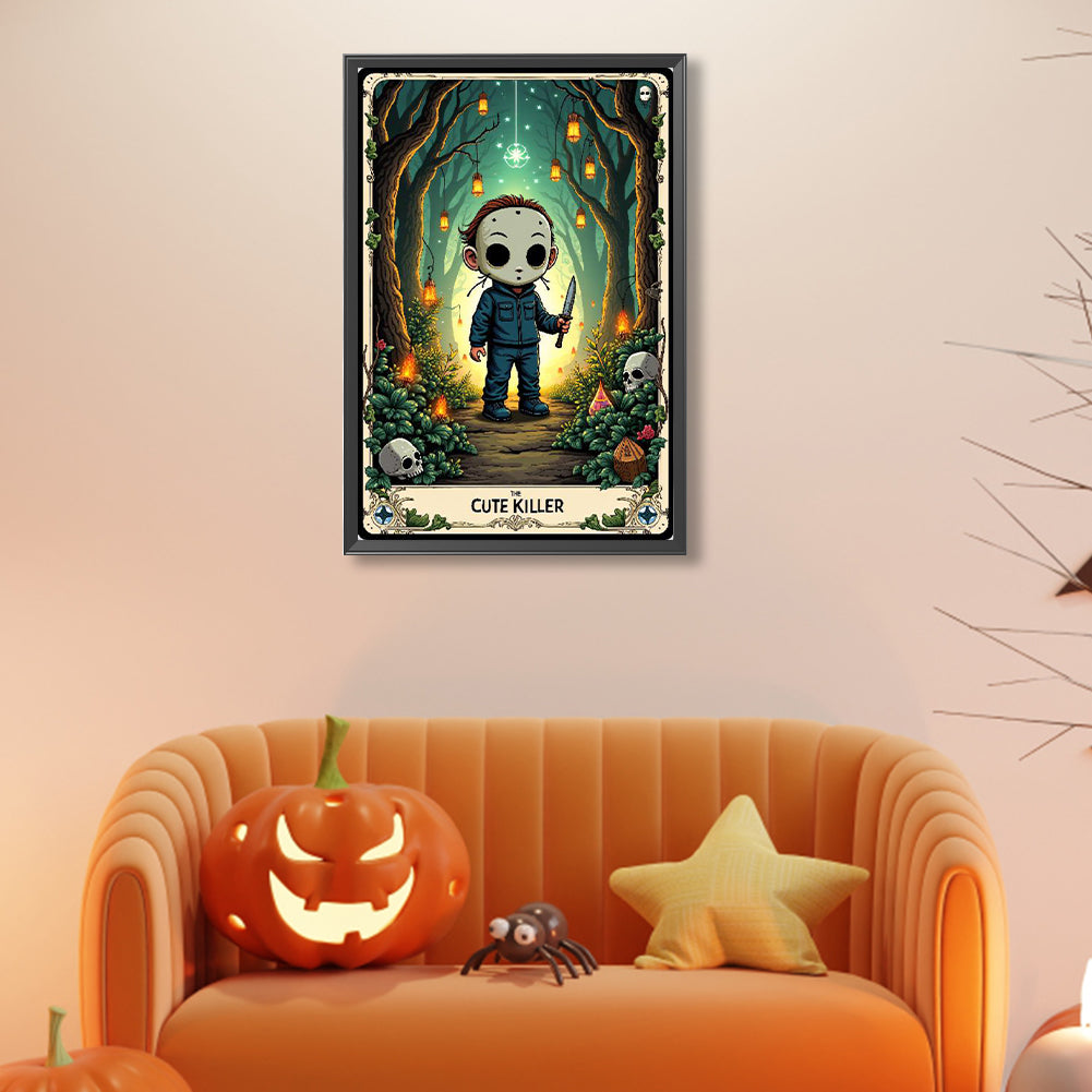 Halloween Horror Tarot - Full Round Drill Diamond Painting 40*60CM