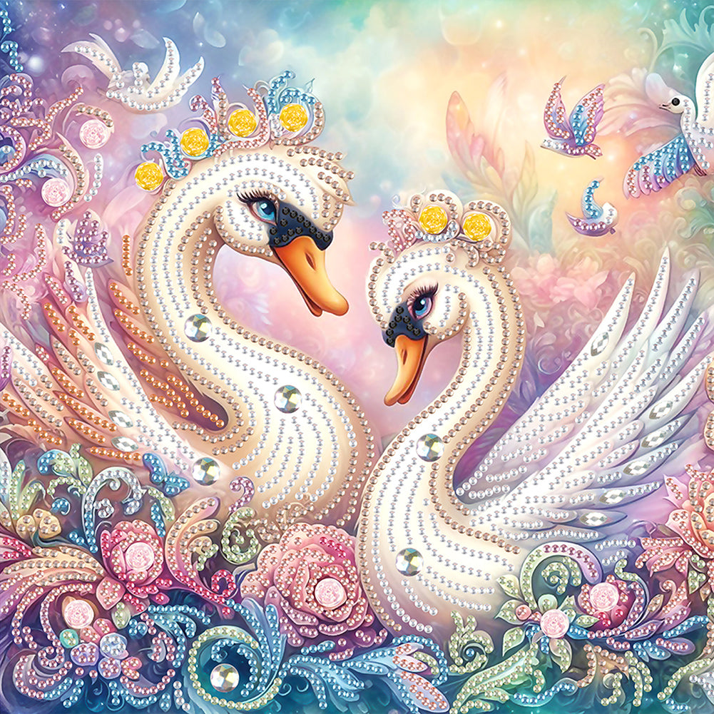 Swan - Special Shaped Drill Diamond Painting 30*30CM