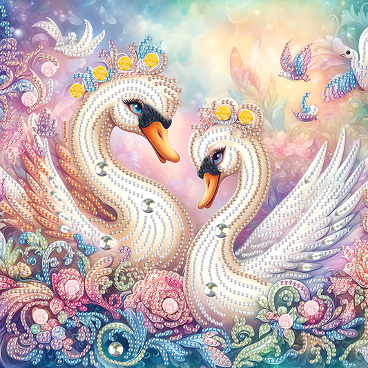 Swan - Special Shaped Drill Diamond Painting 30*30CM