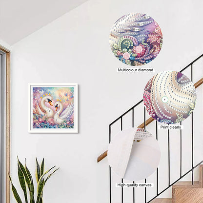 Swan - Special Shaped Drill Diamond Painting 30*30CM