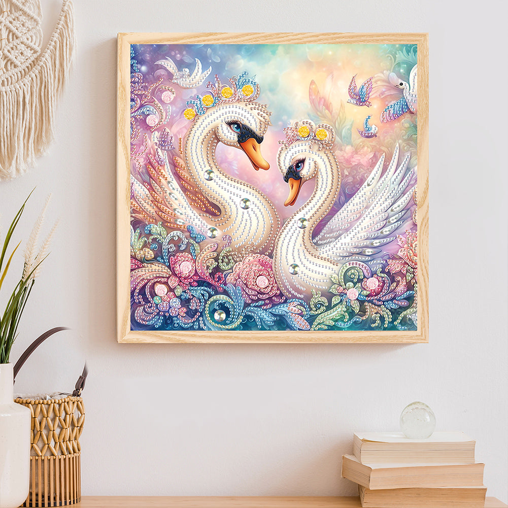 Swan - Special Shaped Drill Diamond Painting 30*30CM