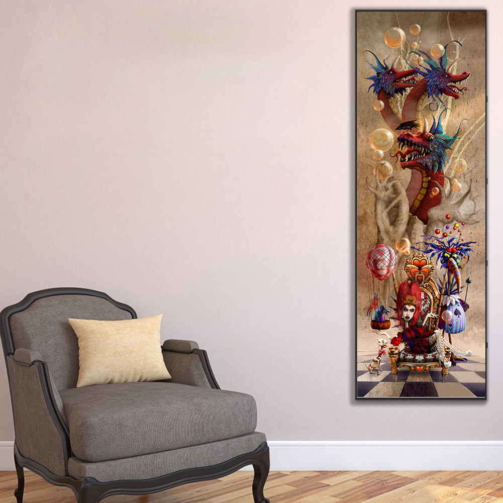 Funny Bird Alice In Wonderland - Full Round Drill Diamond Painting 30*90CM