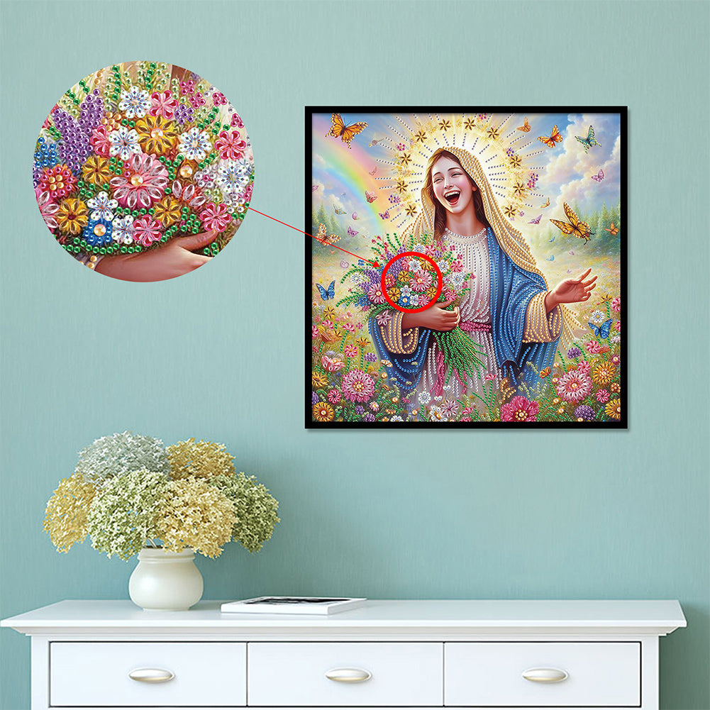 Our Lady Of Jesus - Special Shaped Drill Diamond Painting 40*40CM