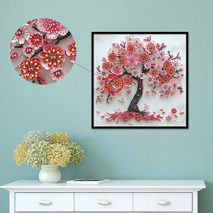 Paper Drawing Tree Of Life - Special Shaped Drill Diamond Painting 30*30CM