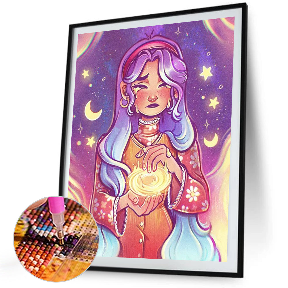 Comic Girl - Full Square Drill Diamond Painting 40*50CM