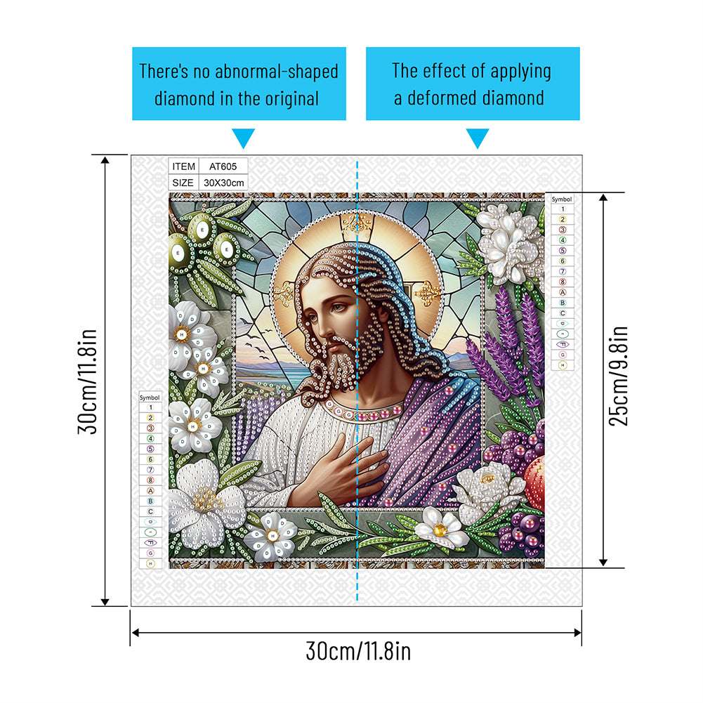Our Lady Of Jesus - Special Shaped Drill Diamond Painting 30*30CM