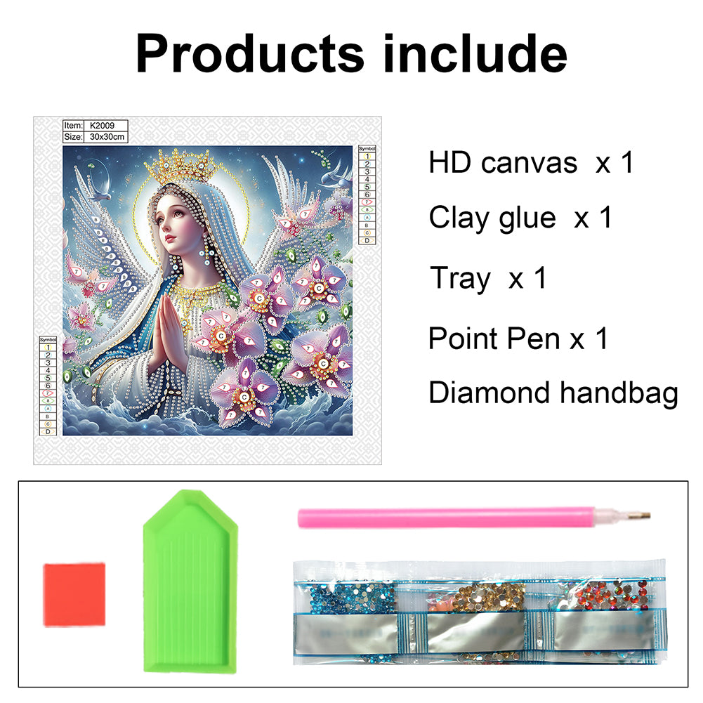 Our Lady Of Jesus - Special Shaped Drill Diamond Painting 30*30CM