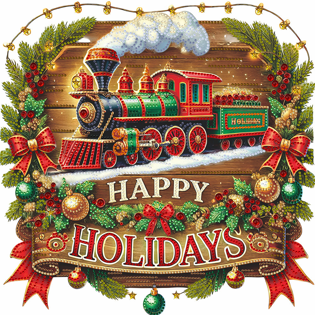 Christmas Train - Special Shaped Drill Diamond Painting 40*40CM