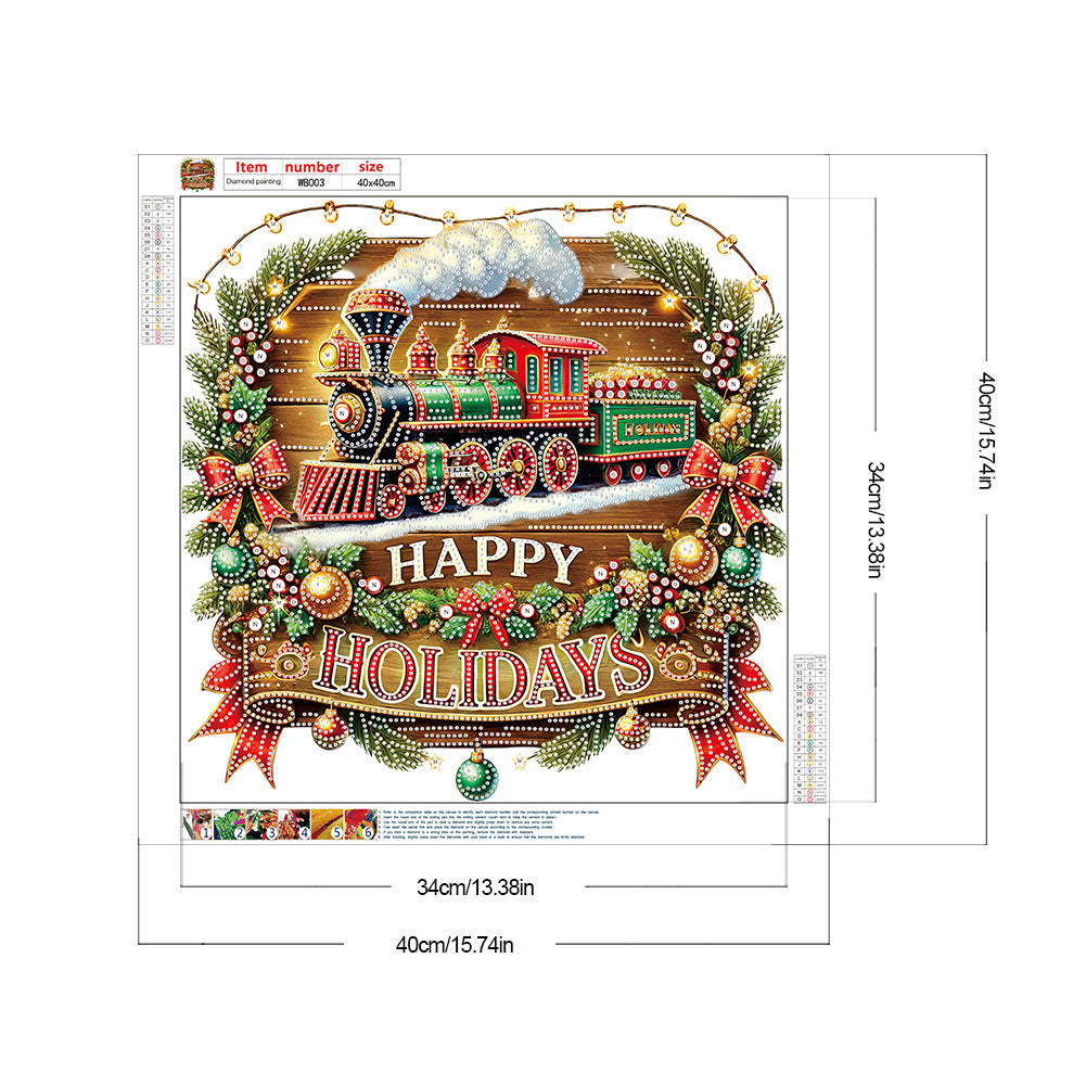 Christmas Train - Special Shaped Drill Diamond Painting 40*40CM