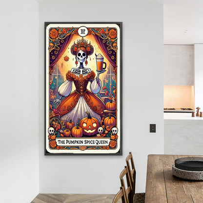 Pumpkin Spice Queen - Full AB Round Drill Diamond Painting 40*70CM