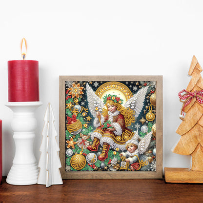 Christmas Atmosphere Angel - Special Shaped Drill Diamond Painting 30*30CM