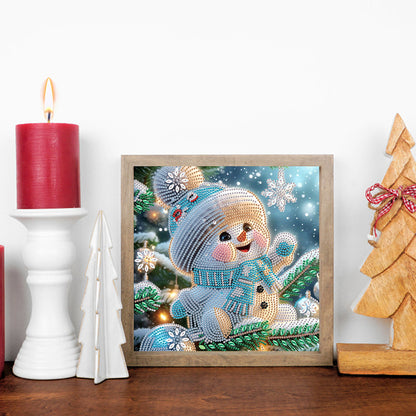 Christmas Atmosphere Snowman - Special Shaped Drill Diamond Painting 30*30CM