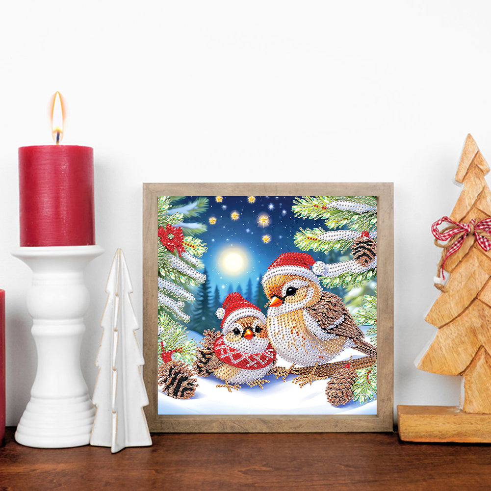 Christmas Bird - Special Shaped Drill Diamond Painting 30*30CM
