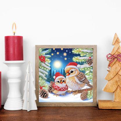 Christmas Bird - Special Shaped Drill Diamond Painting 30*30CM